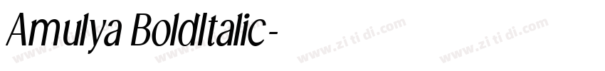 Amulya BoldItalic字体转换